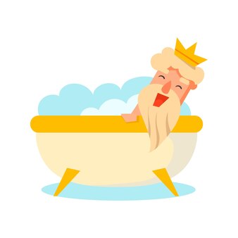 Personagem de desenho animado do rei, conjunto de ilustração vetorial de emoção