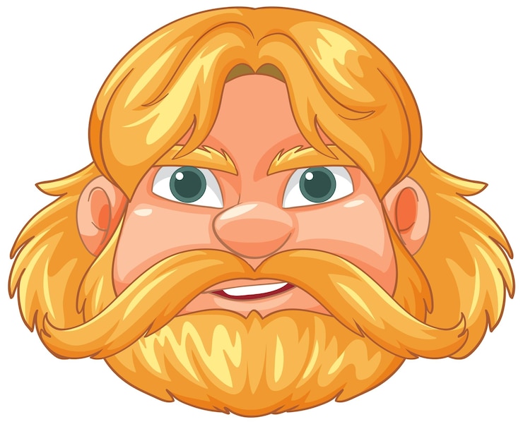 Vetor grátis personagem de desenho animado guerreiro loiro