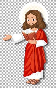 Personagem de desenho animado jesus isolado