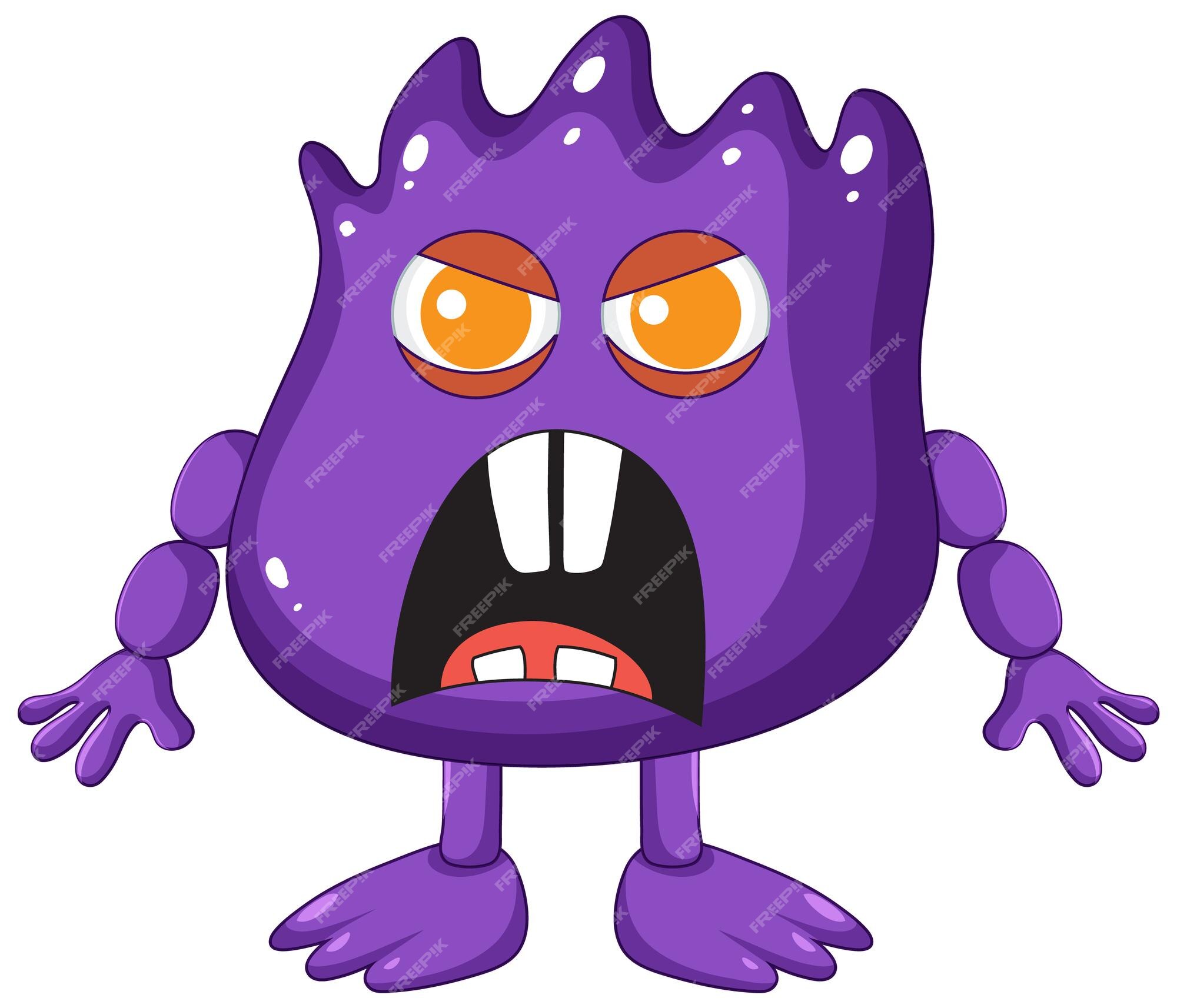 Elemento De Monstro Pequeno Alienígena Roxo Bonito Dos Desenhos