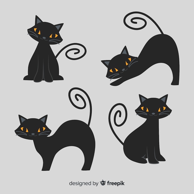 ilustração de gato preto. ilustração de gato preto adorável preto liso,  isolado no fundo branco. clipart de esboço de desenho de gatinho, para seus  projetos de design. 11319565 Vetor no Vecteezy