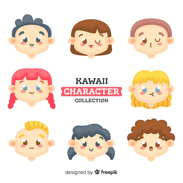 Personagens fofinhos de kawaii