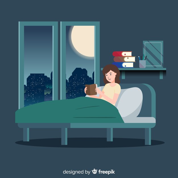 Pessoa, dormir, cama, fundo