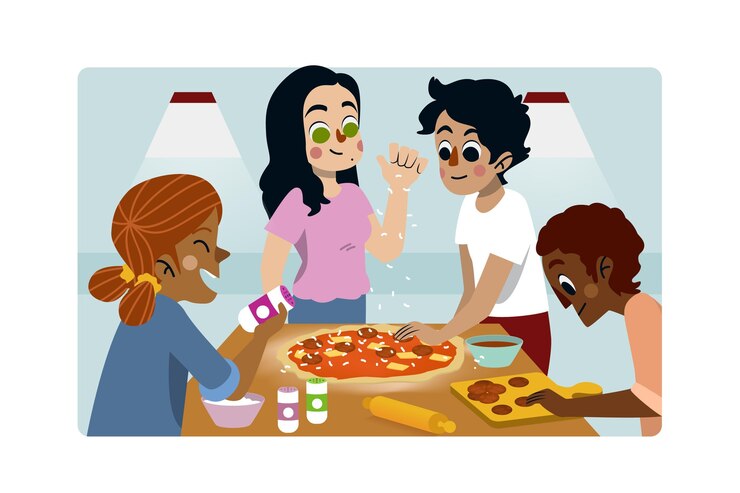 Vetor grátis pessoas cozinhando o conceito