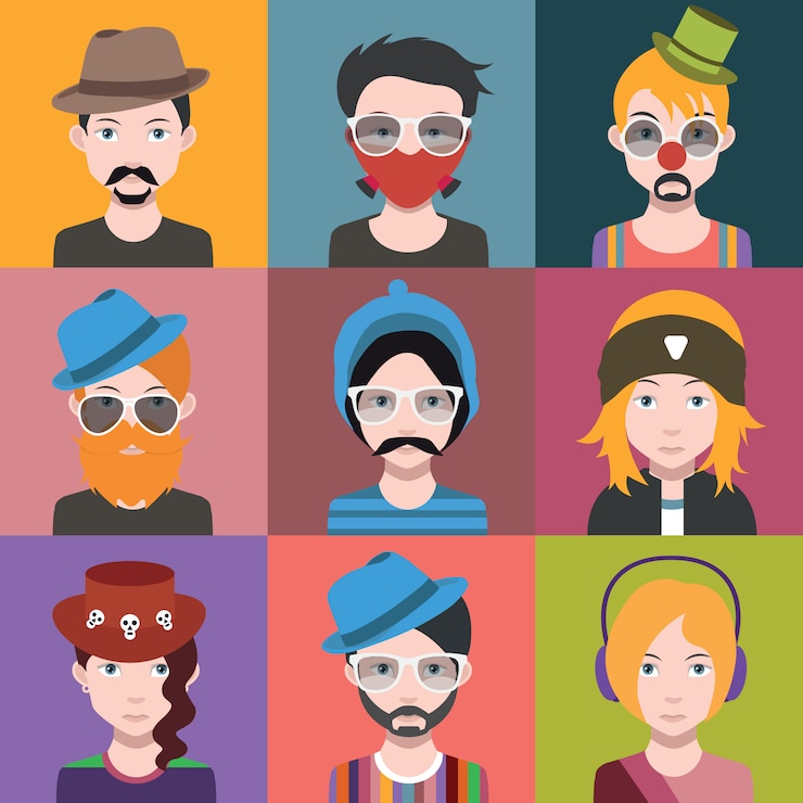 Vetor grátis pessoas de coleta avatars