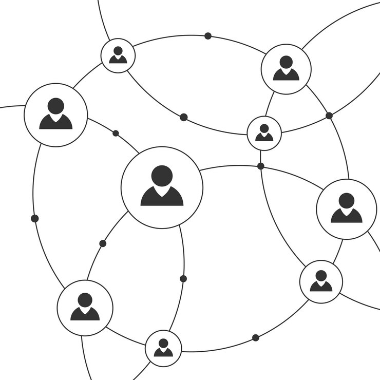 Vetor grátis pessoas de comunicação comunitária para o marketing de rede