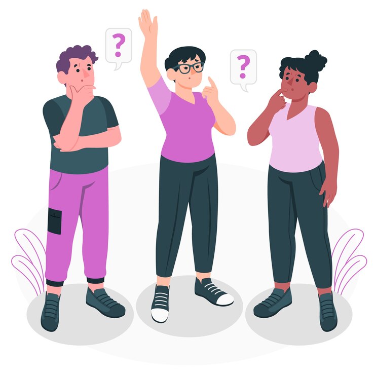 Vetor grátis pessoas fazendo perguntas ilustração de conceito