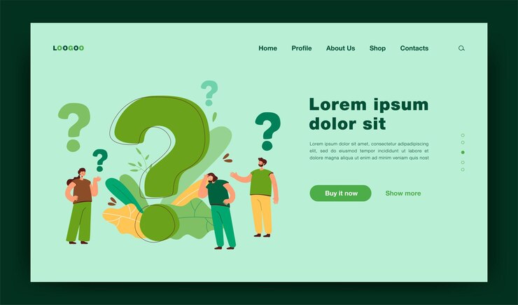Vetor grátis pessoas pensativas fazendo perguntas frequentes ilustração plana isolada