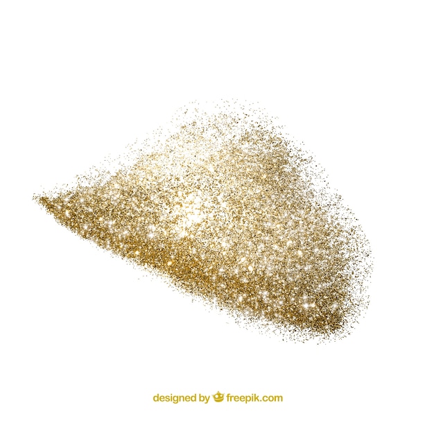 Pilha de glitter em estilo dourado