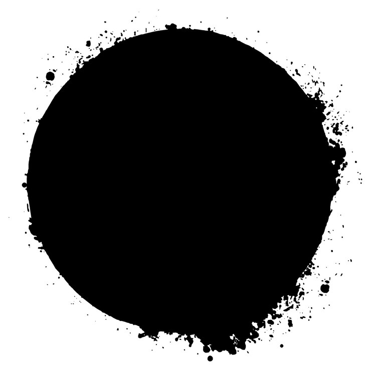 Pincelada grunge preta moderna sobre um fundo branco