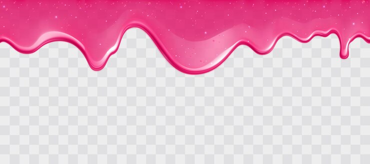 Vetor grátis pingando lodo rosa brilhante com glitter