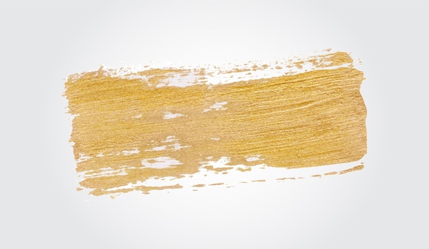 Pintura de pincel dourado feita à mão