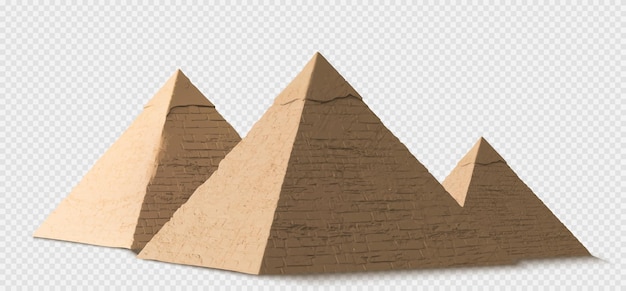 Vetor grátis pirâmides egípcias em túmulos antigos do faraó de gizé