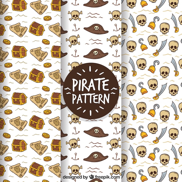 Pirata padrão no fundo branco