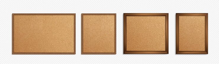 Vetor grátis placa de pinos realista com superfície de textura de cortiça