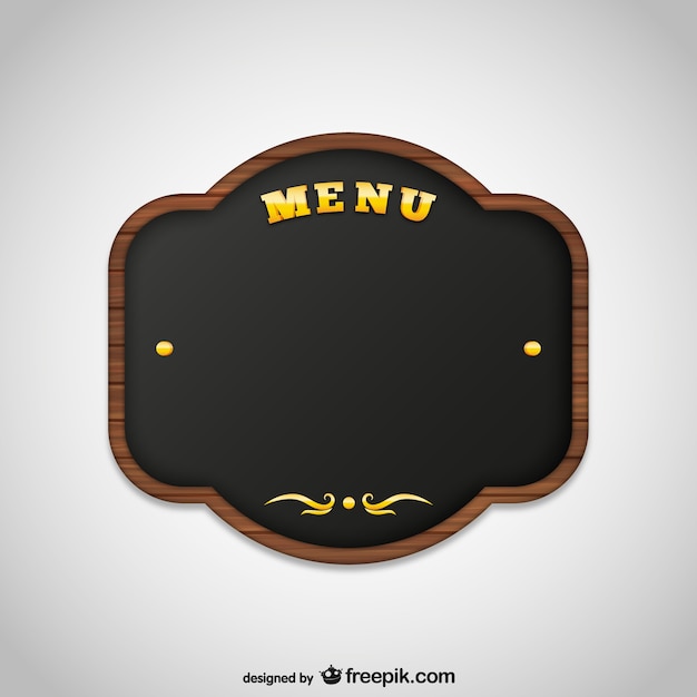 Placa do menu