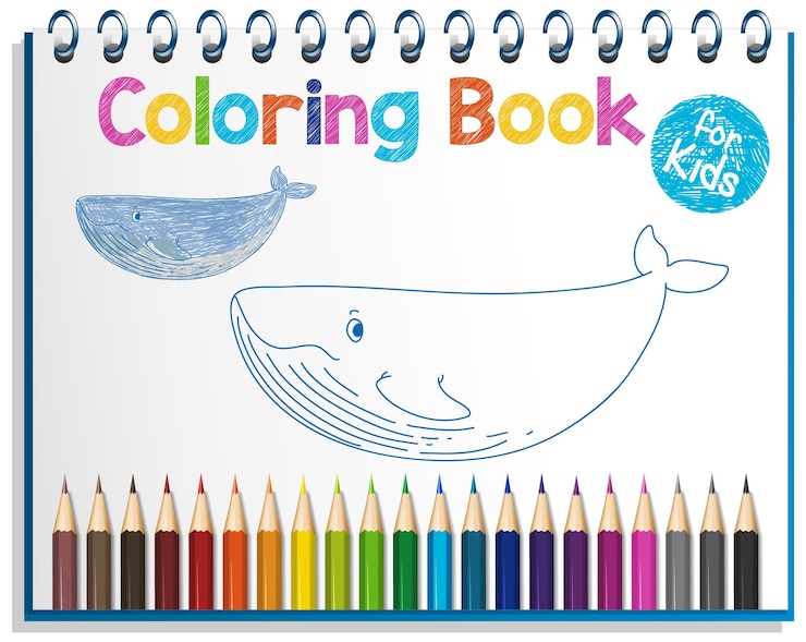 Vetor grátis planilha de livro de colorir para crianças