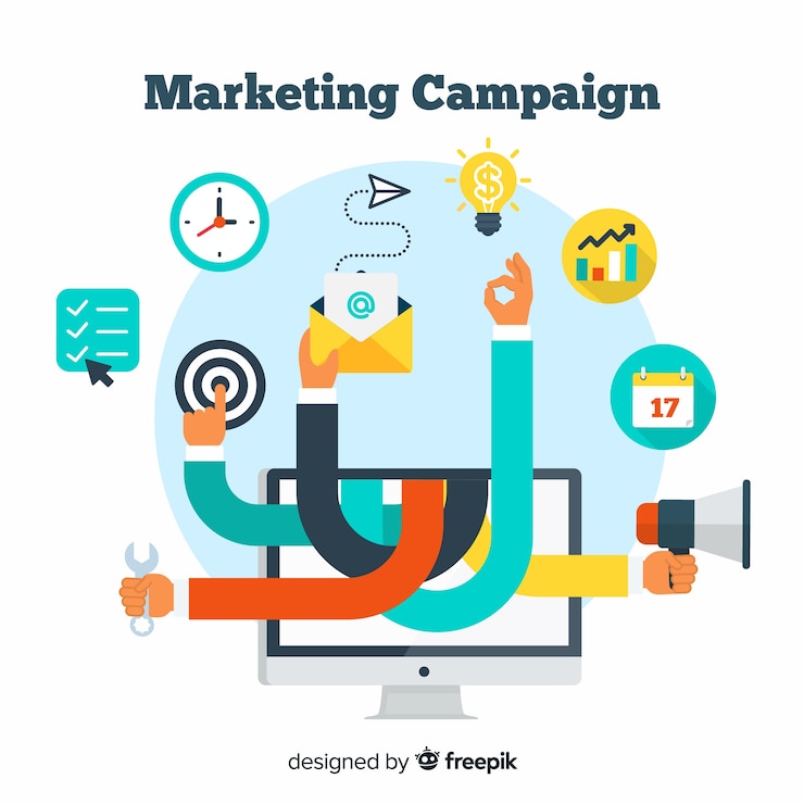 Vetor grátis plano de campanha de marketing