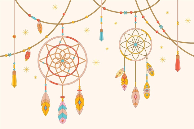 Plano de fundo colorido boho