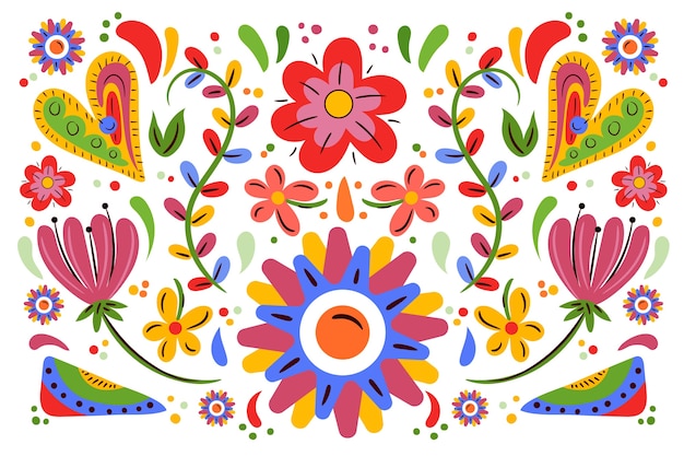 Plano de fundo colorido estilo mexicano