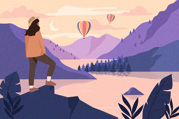 Plano de fundo de aventura de design