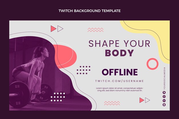 Plano de fundo de fitness de contração muscular