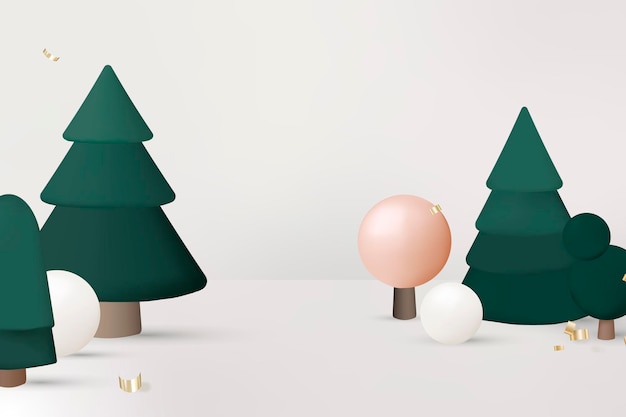 Vetor grátis plano de fundo de natal, design 3d festivo, vetor de saudações da temporada