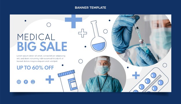 Plano de fundo de venda médica de design