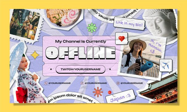 Plano de fundo de viagem aventura twitch