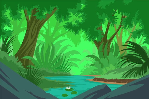 Plano de fundo detalhado da selva