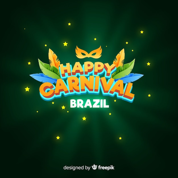 Vetor grátis plano de fundo do carnaval brasileiro