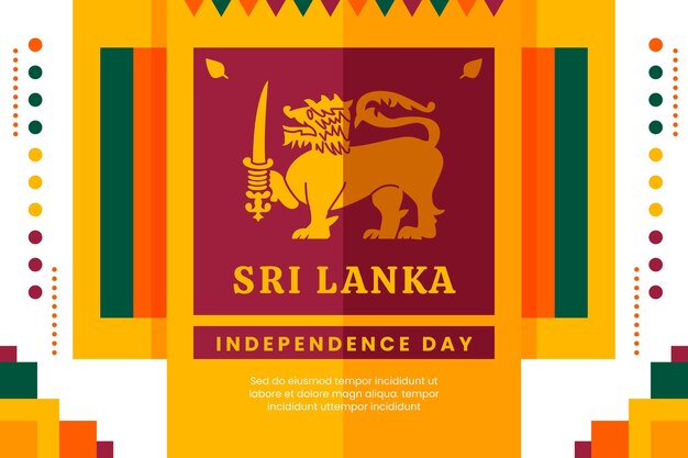 Vetor grátis plano de fundo do dia da independência do sri lanka