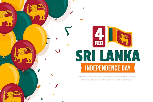 Vetor grátis plano de fundo do dia da independência do sri lanka