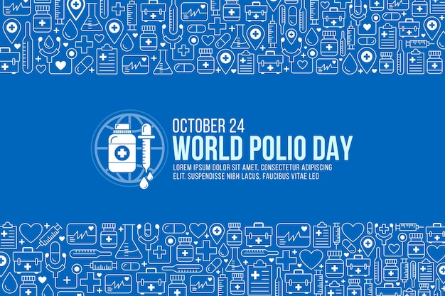 Vetor grátis plano de fundo do dia mundial da pólio