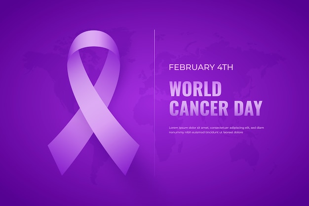 Plano de fundo do dia mundial do câncer realista