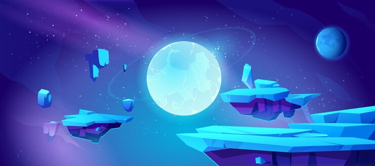 Vetor grátis plano de fundo do jogo no espaço sideral