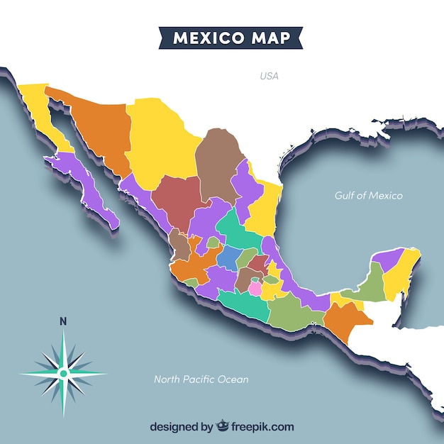 Plano de fundo do mapa do México