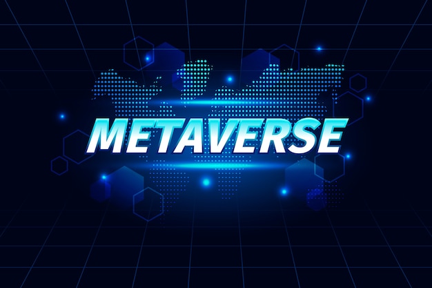 Vetor grátis plano de fundo do metaverso gradiente