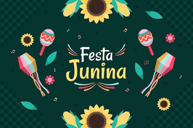 Vetor grátis plano de fundo festas juninas