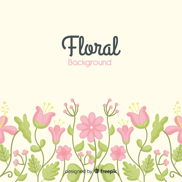 Vetor grátis plano de fundo floral