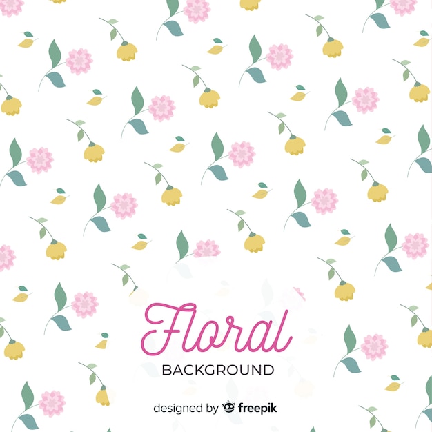 Vetor grátis plano de fundo floral