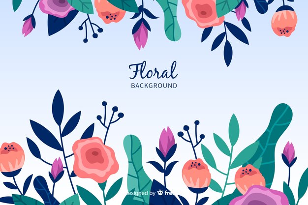 Vetor grátis plano de fundo floral