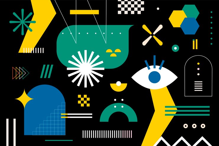 Vetor grátis plano de fundo geométrico abstrato