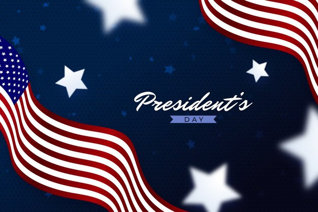 Plano de fundo gradiente do dia do presidente