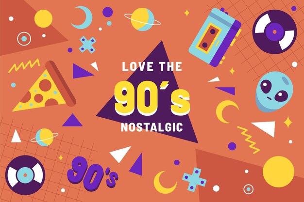 Plano de fundo nostálgico dos anos 90