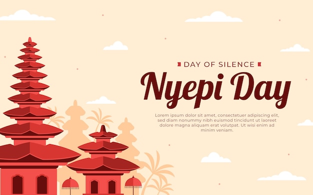 Vetor grátis plano de fundo nyepi