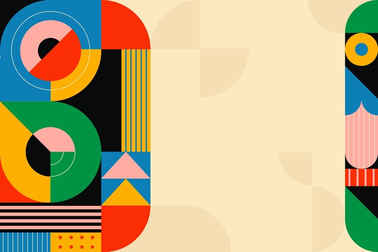 Vetor grátis plano de fundo padrão geométrico de design plano
