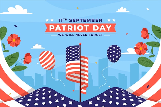 Plano de fundo para a celebração do dia 11 de setembro patriota