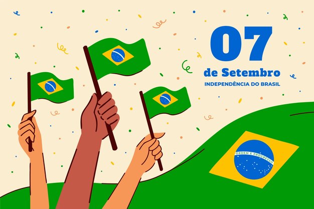 Plano de fundo para a celebração do dia da independência brasileira