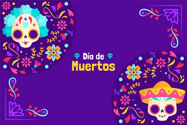 Plano de fundo para a celebração do dia de muertos